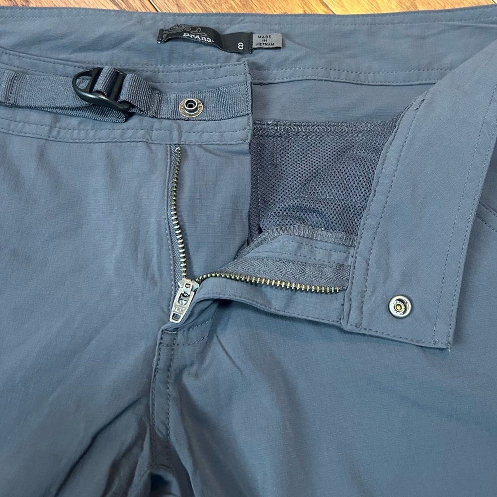 PrAna Jasmine Knicker Hiking Capri Gray Outdoor Pants Size 8 - Picture 7 of 10